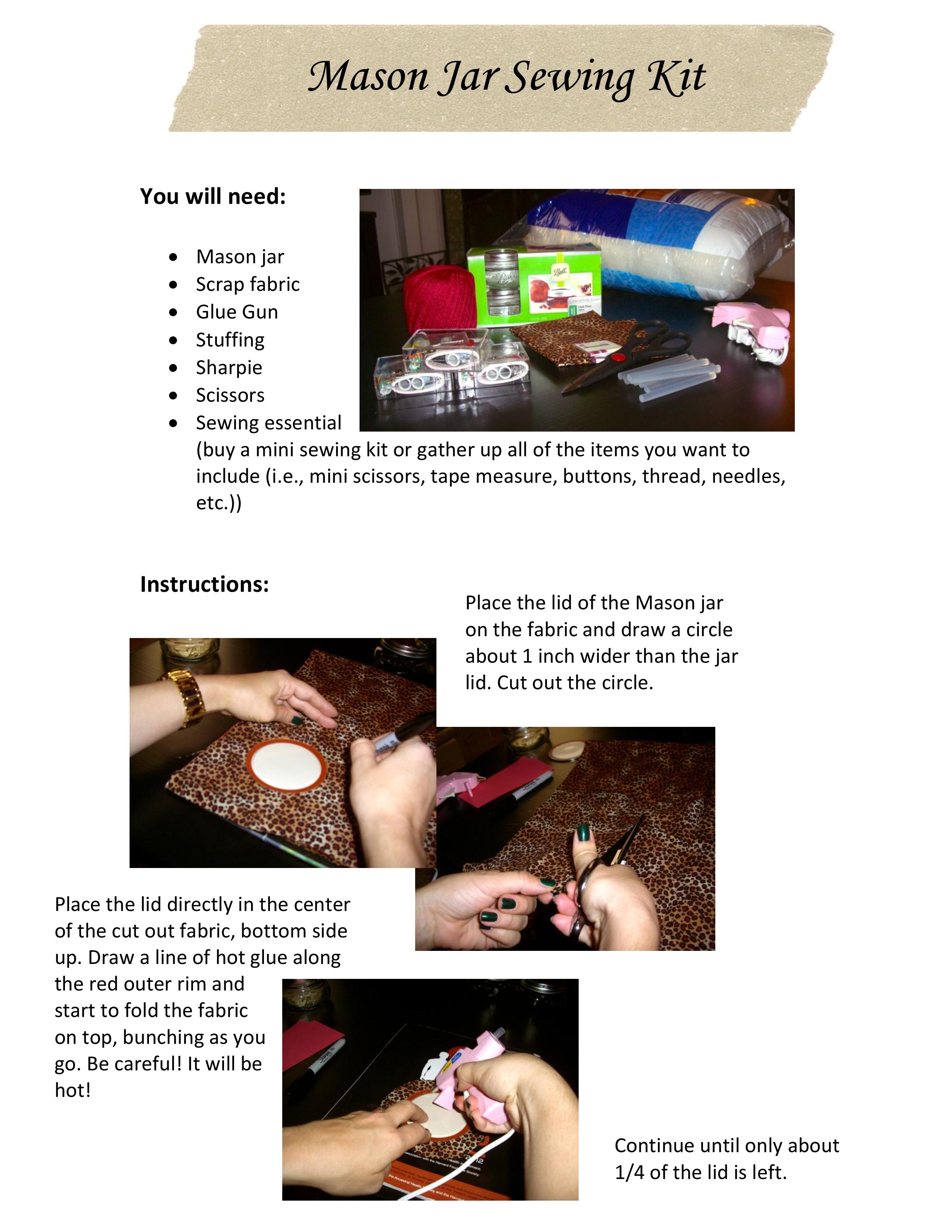 Cave Girl Crafts: Mason Jar Sewing Kits
