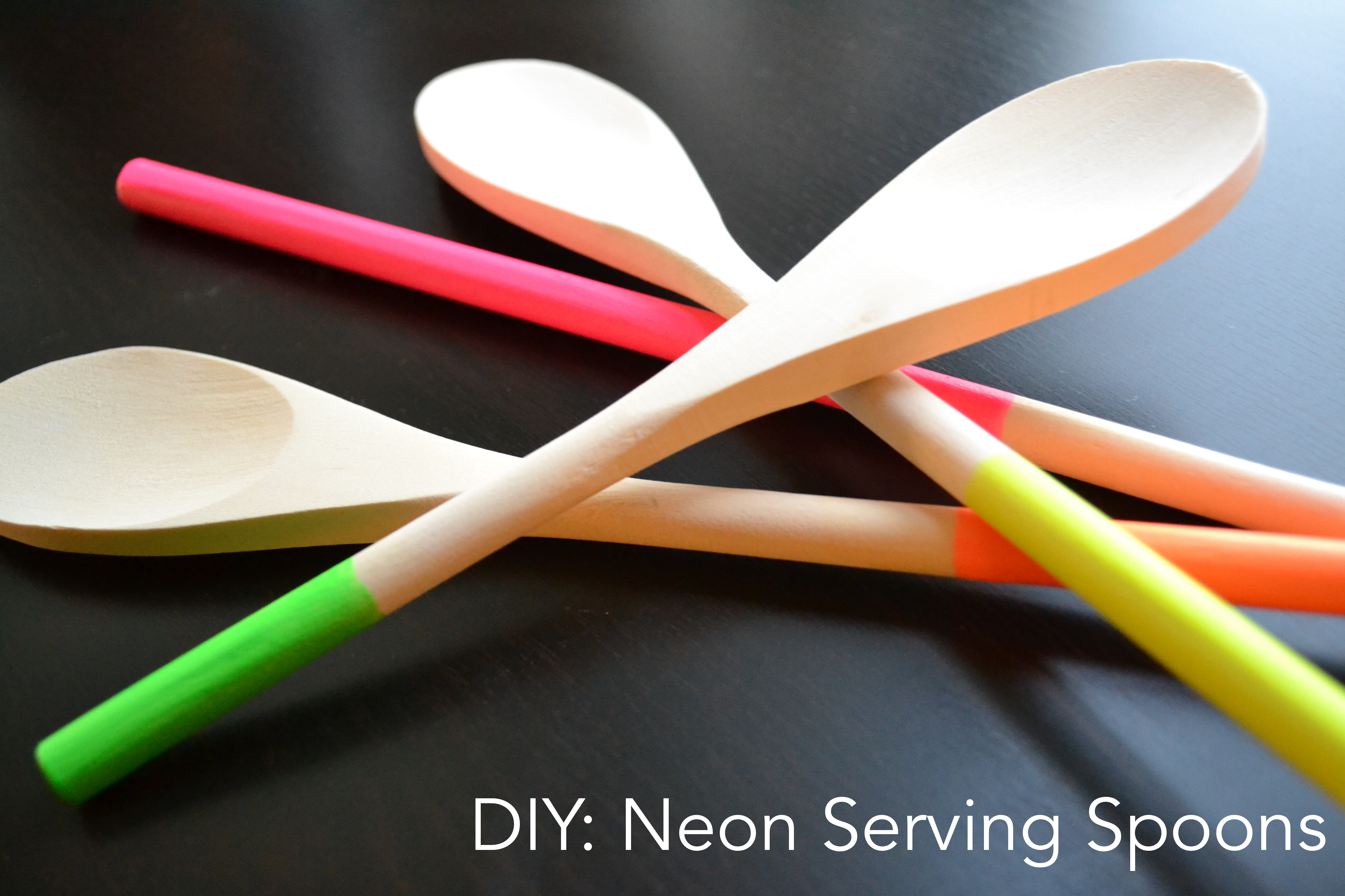 Cave Girl Crafts: Neon Serving Spoons