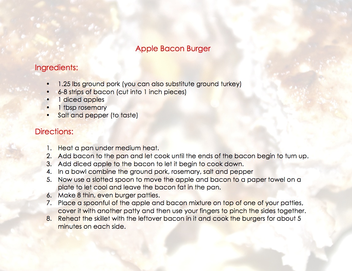 Don’t Cave In: Apple Bacon Burger