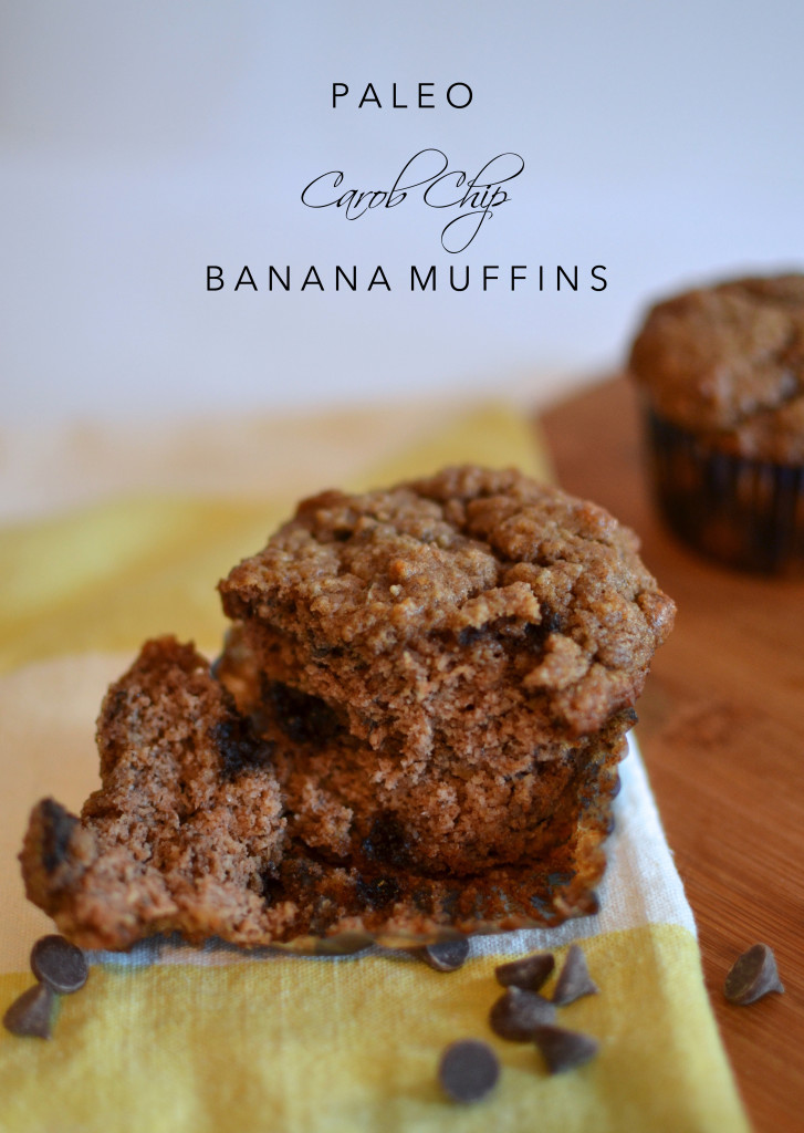 carob chip banana muffins