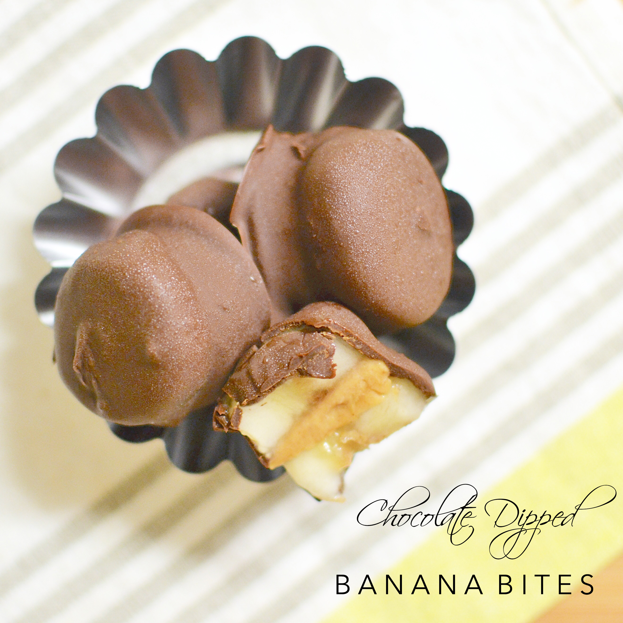 Chocolate Dipped Banana Bites